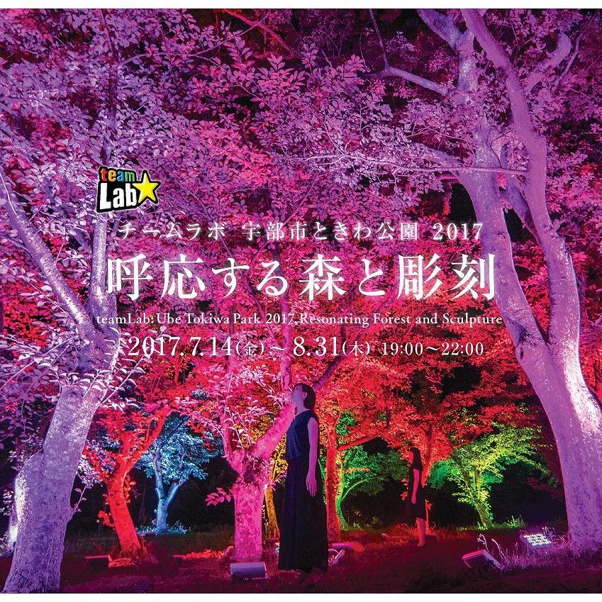 チームラボ 宇部市ときわ公園 2017 呼応する森と彫刻