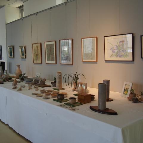 植物と萩焼・日本画・つばのコラボ展