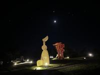 彫刻ライトアップ
