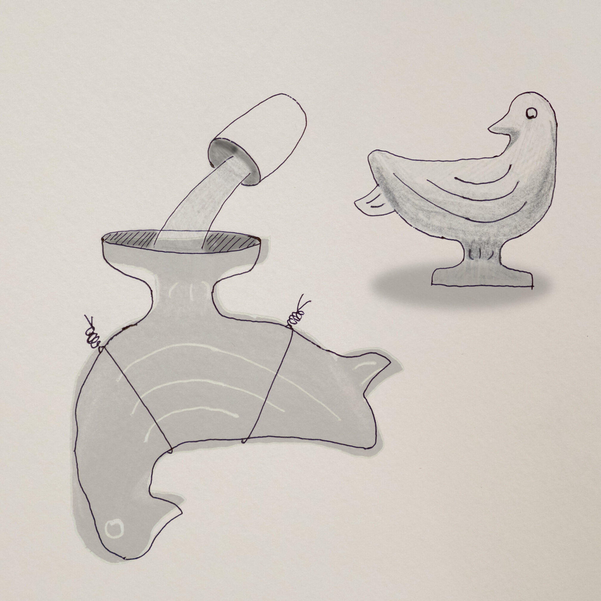 ワークショップ　セメント鋳造体験「鳥」をつくろう