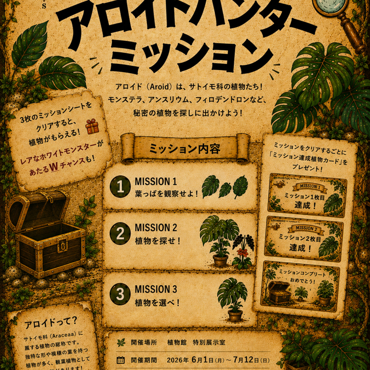 めざせ！サトイモ科マスター「アロイドハンターミッション」